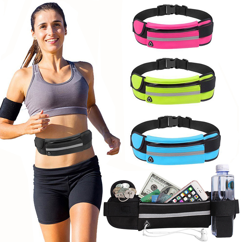 Aquatic Gym - กีฬา Fanny Pack ผู้หญิงวิ่งเอวกระเป๋าเข็มขัดผู้ชายกระเป๋าโทรศัพท์ยิมกระเป๋า Water Hydration