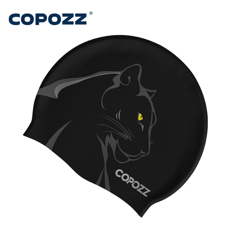 Aquatic Sports Hat - COPOZZ กีฬาทางน้ําผู้หญิงผู้ชายหมวกว่ายน้ําป้องกันหูผมยาวสระว่ายน้ําขนาดใหญ่หมวกกีฬามืออาชีพหมวกว่ายน้ํากันน้ํา