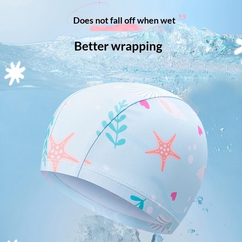Aquatic Sports Hat - หมวกว่ายน้ำการ์ตูนสำหรับเด็ก หมวกซิลิโคนกันน้ำยืดหยุ่นสูงสำหรับเด็กชาย เด็กหญิง สำหรับกิจกรรมกีฬาทางน้ำในสระว่ายน้ำ
