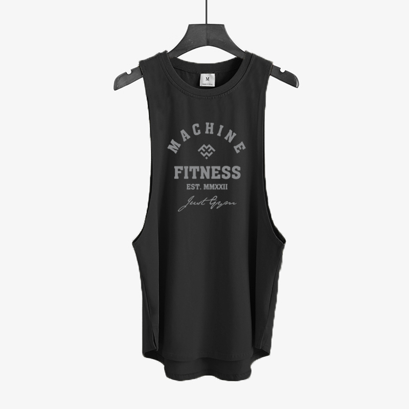 Aquatic Gym - ยิมเพาะกายออกกำลังกายฟิตเนสเสื้อยืดบุรุษลำลองกีฬาเสื้อกล้ามแขนกุดฤดูร้อนวิ่งผ้าฝ้ายระบายอากาศได้เสื้อกล้ามหลวม