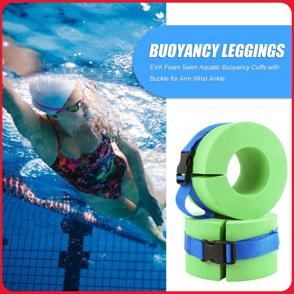 Aquatic Sports Equipment - ปลอกแขนว่ายน้ำแบบปรับได้ 2 ชิ้น พร้อมห่วงลอยน้ำสำหรับฝึกว่ายน้ำ
