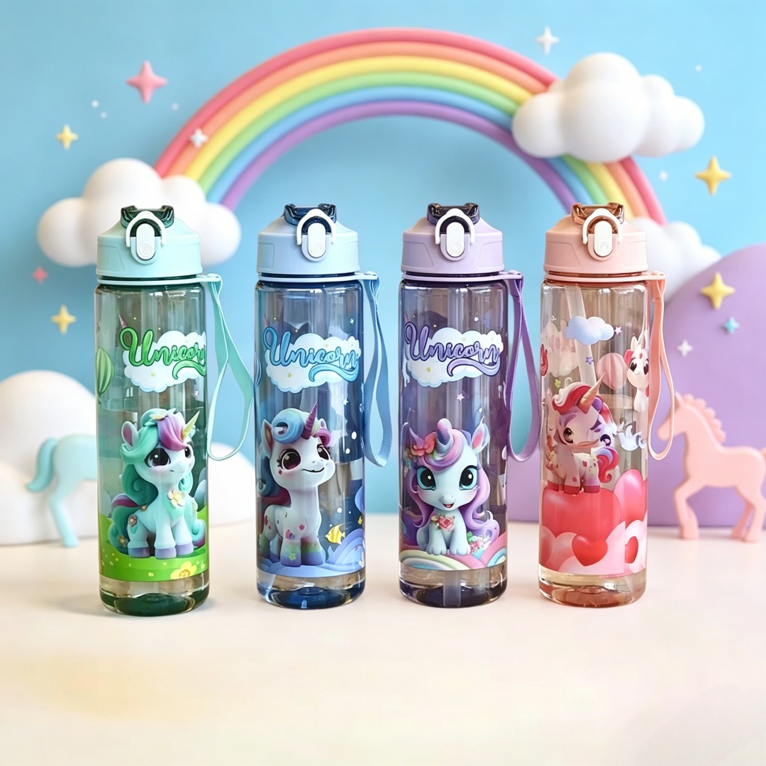 ขวดน้ำลายการ์ตูนยูนิคอร์นแบบใส - Aquatic Gym บทวิจารณ์และราคา